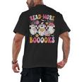 Read More Books Ghosts Reading Book Teacher Halloween Men's Back Print T-Shirt