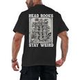 Read Books Stay Weird Introvert Book Lover Book Men's Back Print T-Shirt Read Books Stay Weird Introvert Book Lover Book Men's Back Print T-Shirt