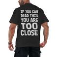 If You Can Read This You Are Too Close Introvert Men's Back Print T-Shirt If You Can Read This You Are Too Close Introvert Men's Back Print T-Shirt