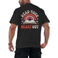 Read Your Heart Out Book Lovers Emotional Fall Vibes Men's Back Print T-Shirt