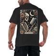 The Reader Tarot Card Skeleton Reading Book Bookworm Bookish Men's Back Print T-Shirt