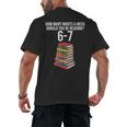 Reading Book Teacher 67 Six Seven Meme Men's Back Print T-Shirt