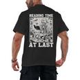 Reading Time At Last Book Lover Introvert Skeleton Reading Men's Back Print T-Shirt Reading Time At Last Book Lover Introvert Skeleton Reading Men's Back Print T-Shirt