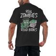 Real Zombies Read Books Zombie Men's Back Print T-Shirt Real Zombies Read Books Zombie Men's Back Print T-Shirt