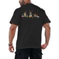 Reindeer Reading Books Christmas Library Classroom Men's Back Print T-Shirt