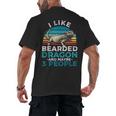 Retro Bearded Dragon Introvert For Lizard Lovers Men's Back Print T-Shirt Retro Bearded Dragon Introvert For Lizard Lovers Men's Back Print T-Shirt