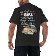 Retro Just A Girl Who Love Dogs Books And Coffee Bookworm Men's Back Print T-Shirt