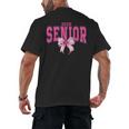 Retro Senior 2026 Class Of 2026 Coquette Pink Bow Graduation Men's Back Print T-Shirt