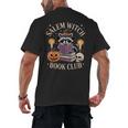 Salem Witch Book Club Bookish Halloween Raccoon Witchcraft Men's Back Print T-Shirt Salem Witch Book Club Bookish Halloween Raccoon Witchcraft Men's Back Print T-Shirt