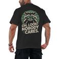 Sarcastic Saying Oh Look Nobody Cares Humor Introverts Men's Back Print T-Shirt Sarcastic Saying Oh Look Nobody Cares Humor Introverts Men's Back Print T-Shirt