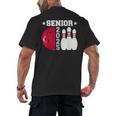 Senior 2025 Bowling Player Class Of 2025 Graduation Seniors Men's Back Print T-Shirt