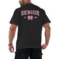 Senior 2026 Class Of 2026 Coquette Pink Bow Graduation 2026 Men's Back Print T-Shirt