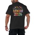 Senior 2026 Groovy Retro Grad Class Of 2026 Graduation Kids Men's Back Print T-Shirt