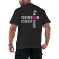 Senior Cheerleader Cheer Class Of 2025 Graduation Graduate Men's Back Print T-Shirt