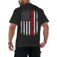 Senior Class Of 2026 Patriotic American USA Flag Graduation Men's Back Print T-Shirt