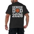 Senior Dad Class Of 2026 Cute Basketball Dad Graduation 2026 Men's Back Print T-Shirt