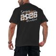 Senior Dad Class Of 2026 Soccer Ball Graduation Men's Back Print T-Shirt