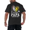 Senior Papa Class Of 2026 Baseball Softball Graduation Heart Men's Back Print T-Shirt