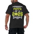 Senior Poppa 2025 Tennis Class Of 2025 Graduation Men's Back Print T-Shirt