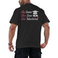 She Came She Saw She Mastered Graduation Men's Back Print T-Shirt