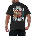 Sloth For Sloth Lover Men Women Kids Introvert Men's Back Print T-Shirt Sloth For Sloth Lover Men Women Kids Introvert Men's Back Print T-Shirt