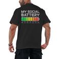 Social Battery Low Energy Antisocial Introvert Men's Back Print T-Shirt Social Battery Low Energy Antisocial Introvert Men's Back Print T-Shirt