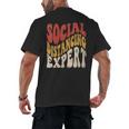 Social Distancing Expert Introvert Men's Back Print T-Shirt