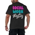 Social Worker Work Coworkers Best Friend Graduation MSW Men's Back Print T-Shirt