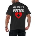 My Son Is A Doctor Shirt Proud Parents Graduation Men's Back Print T-Shirt