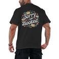 Sorry i Am Booked Reading Read Books Reader Nerd Men's Back Print T-Shirt Sorry i Am Booked Reading Read Books Reader Nerd Men's Back Print T-Shirt