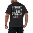 Straight Outta 6th Grade Class Of 2018 Graduation Shirt Men's Back Print T-Shirt