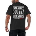 Straight Outta 8th Grade Class Of 2023 Shirt Graduation Men's Back Print T-Shirt