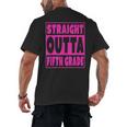 Straight Outta Fifth Grade Graduation Class Men's Back Print T-Shirt