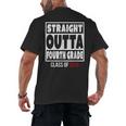 Straight Outta Fourth Grade Class Of 2026 Shirt Graduation Men's Back Print T-Shirt