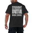 Straight Outta Middle School Class Of 2024 Graduation Men's Back Print T-Shirt