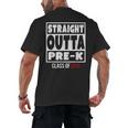 Straight Outta Pre-K Class Of 2018 Shirt Graduation Men's Back Print T-Shirt