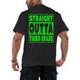 Straight Outta Third Grade Graduation Class Men's Back Print T-Shirt