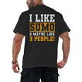 Sumo Wrestling Introvert Wrestler Sumotori Japanese Sport Men's Back Print T-Shirt Sumo Wrestling Introvert Wrestler Sumotori Japanese Sport Men's Back Print T-Shirt