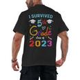 I Survived 5th Grade Graduation Class 2023 Elementary Men's Back Print T-Shirt
