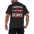 I Survived My Boyfriend's Bachelor's Degree Graduation Men's Back Print T-Shirt