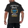 I Survived My Dad's Master's Degree Graduation Men's Back Print T-Shirt