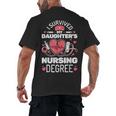 I Survived My Daughter's Nursing Degree School Graduation Men's Back Print T-Shirt