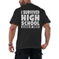I Survived High School Class Of 2018 Graduation Men's Back Print T-Shirt