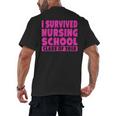 I Survived Nursing School Class Of 2018 Graduation Shirt Men's Back Print T-Shirt