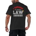 I Survived My Partner's Law Degree Graduation Shirt Men's Back Print T-Shirt