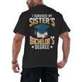 i Survived My Sisters Bachelor's Degree Graduation Gifts Men's Back Print T-Shirt