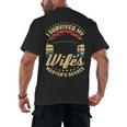 Survived My Wife's Master's Degree College Graduation Men's Back Print T-Shirt