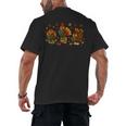 Teacher Fall Thanksgiving Turkey Reading Books Lovers Men's Back Print T-Shirt Teacher Fall Thanksgiving Turkey Reading Books Lovers Men's Back Print T-Shirt