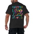 Tie Dye Happy Last Day Of School Graduation Teacher Student Men's Back Print T-Shirt