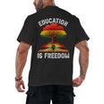 History Education Is Freedom Books Black History Men's Back Print T-Shirt History Education Is Freedom Books Black History Men's Back Print T-Shirt